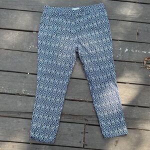 Katherine Barclay Navy Patterned Women’s Trousers size 8